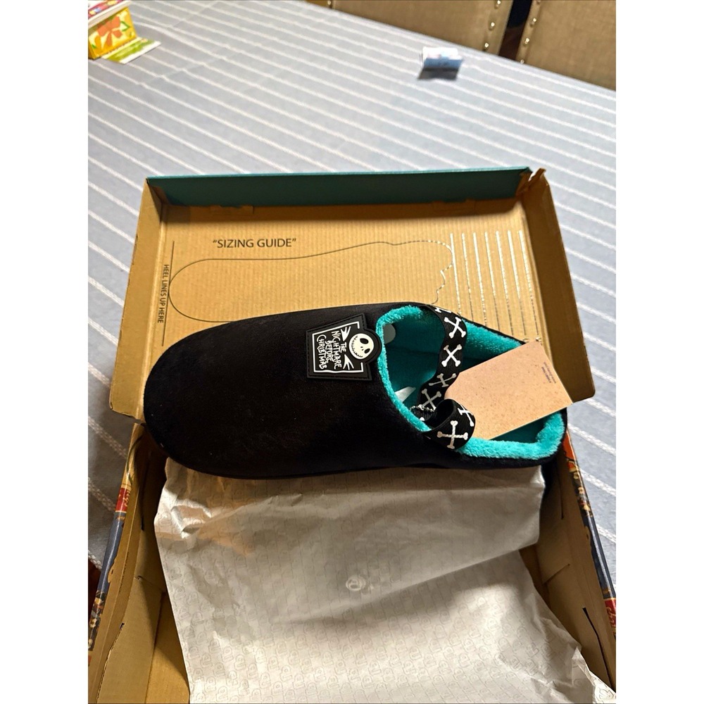 Disney Nightmare Before Christmas Jack Skellington Women Slip-On Slippers 13 NEW